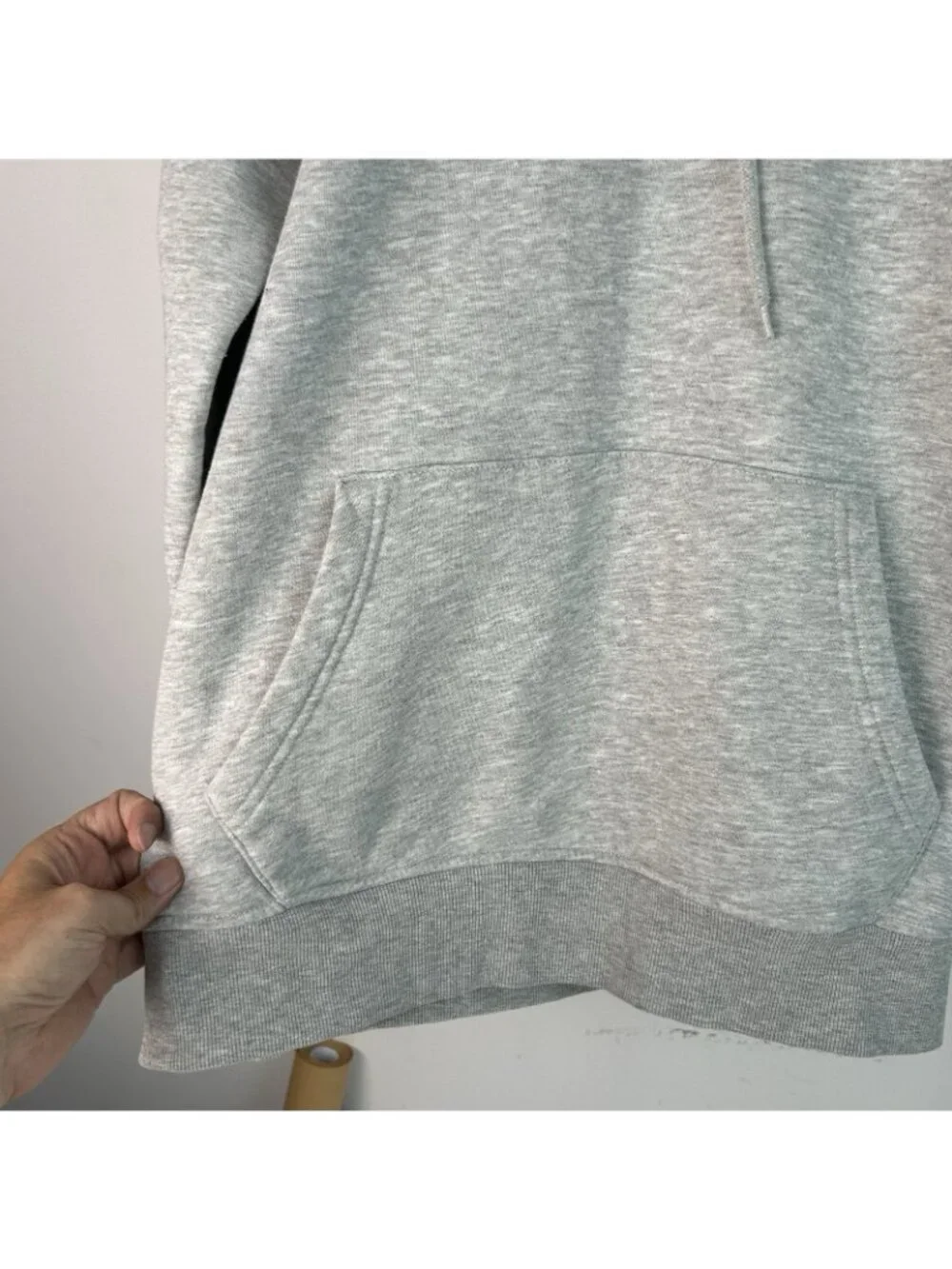 True Religion Hoodies Large Men Front And Back Print Gray
